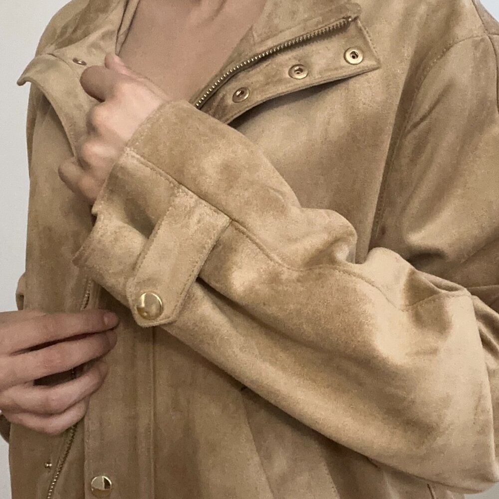 Zara faux suede jacket bomber - New without tag - size XL - Picture 8 of 13